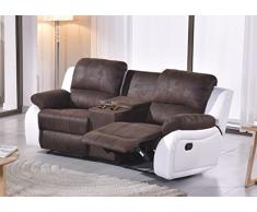 Mapo Möbel Microfasersofa Kinosofa Relaxcouch Fernsehsofa 5129-Cup-2-PU sofort