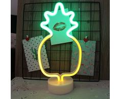 LED Nacht Licht Nacht Tisch Lampe Neonschild Stimmungslichter Dekor Neonleuchte für Weihnachten Geburtstagsfeier Kinderzimmer Party Wohnzimmer Decor (Ananas)