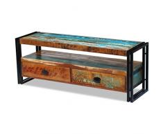 TV-Schrank Fernsehtisch Fernsehschrank HiFi Lowboard Massivholz Vintage Antik