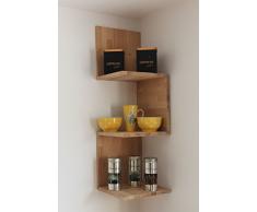 Schwarzwald-Holzstube Eckregal Zickzackregal Buche massiv 30x30x96cm