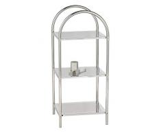 WENKO Badregal mit 3 Etagen Küchenregal Badregal Rollregal Haushaltswagen