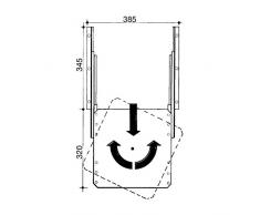 Gedotec TV-Drehteller Fernseh-Auszug drehbar zum Schrauben an Fachboden | Schrankauszug Tragkraft 50 kg | Vollauszug mit Drehplatte silber | Auszugslänge 335 mm | 1 Stück - Auszug für Flachbildschirm