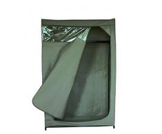 MSV Stoffkleiderschrank Kellerregal Standregal , Kleiderstange, inkl. Schutzhülle in taupe