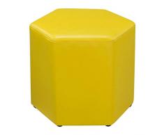 Hocker Arbeitshocker Sitzhocker Sitzbank Badhocker Fußbank Fußablage Schminktischhocker Klavierhocker Multifunktionshocker Duschhocker PU Leder Hexagon Sitz Kreativ (Farbe : Gelb)