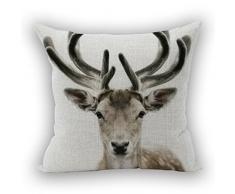 Nunubee Kissenbezug Wohnzimmer deko deko Kissen Shabby chic deko scheibengardine landhausstil Autodekoration Sofa Cover, Hirsch 5 45x45CM