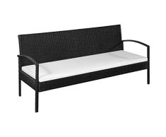 vidaXL Gartenmöbel 3-Sitzer Poly Rattan Sofa Lounge Sitzgruppe Gartenbank Bank