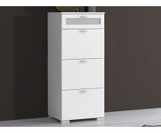 Kommode Anrichte Schubladenkommode Standschrank Hochkommode Schrank Marylee I Weiß matt