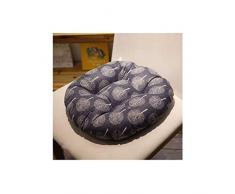 Kissen, rundes Futon-Sofa, vierstufiger, universeller jugendlicher Stil, einfacher moderner Retro-Stil (kreisförmiger Löwenzahn-Multimusterstil, 40 × 5 × 40 cm, 16 Zoll) (Color : Black 9)