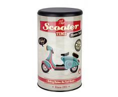 Wenko 21590100 Wäschetruhe Vintage Scooter - Badhocker, Fassungsvermögen 54 L, Stahl, 35,5 x 60 x 35,5 cm, mehrfarbig