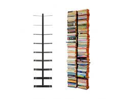 Radius - booksbaum double / Bücherregal - wand gross schwarz, 2tlg. best.aus: Halterung + Einlegeböden