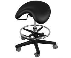 VEVOR Sattelhocker 48-62 cm sattelhocker mit Rollen 45 x 30 cm Sattel hocker schwarz sattelhocker mit Rollen höhenverstellbar Nylon runde Fußstütze