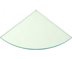 IB-Style - Glasboden ECKIG |Stärke 10 mm | klar und satiniert | 350 x 350 mm KLARGLAS - Glasscheibe Glasplatte für Glasregal Eckregal