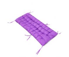 MEVIDA Getuftet Dick Baumwolle Longchair Kissen, 8 cm Dicke Polyester Patio Chaise Liege Kissen rutschfeste Schaukelstuhl Kissen Kein Stuhl Enthalten-lila 120x50x8cm(47x20x3inch)