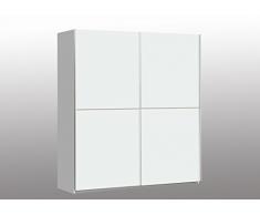 FORTE Winner Kleiderschrank, Schwebetürenschrank mit 2 Türen, Weiß Matt, 170.3 x 61.2 x 190.5 cm