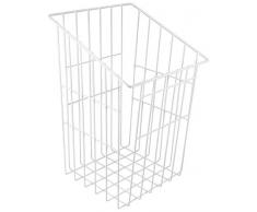 Gedotec Gitterkorb Wäschekorb weiß mit Einhänge-Funktion | Wäsche-Sammler stapelbar | Breite 290 mm | Tiefe 270 mm | MADE IN GERMANY | Metall weiß | 1 Stück - Wäsche-Korb für Schrank & Aufbewahrung