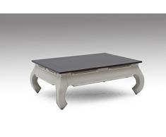 SIT-Möbel 9771-97 Opiumtisch Spa, Akazie massiv, Farbe taupe, 100 x 70 x 37 cm