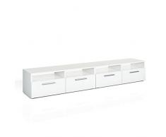 Vicco Lowboard Diego - Fernsehtisch Sideboard Fernsehschrank TV-Board Schrank (190cm, Weiß Hochglanz)