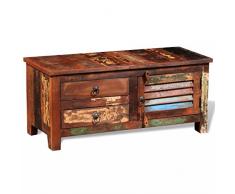 vidaXL Massivholz TV Schrank Lowboard Fernsehschrank Fernsehtisch Hifi Möbel