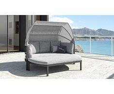ARTELIA - Fabrizia Alu Sonnenliege, Relaxliege, Relaxmuschel Sonneninsel, Aluminium Anthrazit