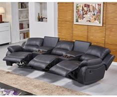 Mapo Möbel Ledersofa Kinosofa Relaxcouch Fernsehsofa 5129-Cup-3-S sofort