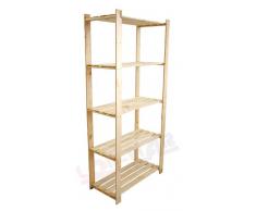 Holzregal 5-Böden-170x80x38 Kellerregal Bücherregal Lagerregal B-24