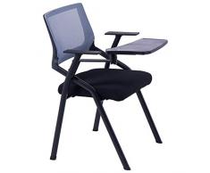 KKCD-Klappstuhl Klappstühle Klappbarer Trainingshocker Mit Schreibplatte Schreibtisch Büro Computer Stuhl Besprechung Studentenstuhl Eisenrahmen Tisch Stuhl (Farbe : G)