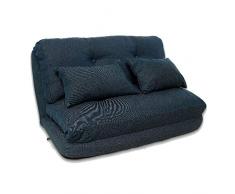 Liergou Klappbarer gepolsterter Stuhl Home Futon Bettrahmen Gast Schlafsofa Faltmatratze Einzel (Farbe : Blau, Größe : 210 * 100 * 28CM)