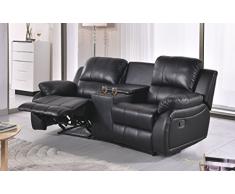 Mapo Möbel Ledersofa Kinosofa Relaxcouch Fernsehsofa 5129-Cup-2-S sofort