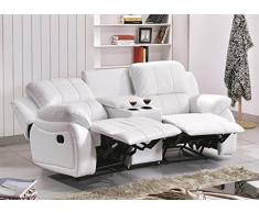 Mapo Möbel Ledersofa Kinosofa Relaxcouch Fernsehsofa 5129-Cup-2-W