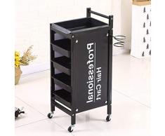 Jack Badrollwagen Salon Trolley cart Rolling Wheels für Stylist Friseur & Mit Armlehnen 3/4 PP Schubladen, Beauty Möbel Hair Styling Storage Station Farbe Tray Holder