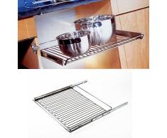 Teleskop Schrankauszug Herdauszugsrost 60 cm chrom