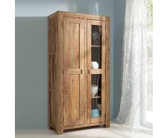Vitrine Yoga 6597-V Vitrinenschrank Wohnzimmer Sheesham Holz massiv von Wolf Möbel