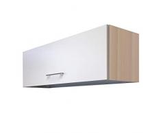 MMR Küchen-Klapphängeschrank DERRY, Klappschrank, Hängeschrank, 1-türig, 100 cm breit, Perlmutt Weiß