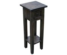 LioLiving®, Telefonkonsole Orkney im Vintage-Look aus Mahagoniholz (braun) (#400017)