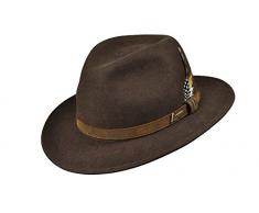 Hubertus Jagdhut mit Ledergarnitur + Feder für Damen und Herren (59)