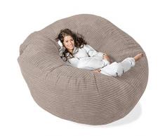 Lounge Pug®, Mega-Mammoth Sofa Sitzsack XXL, Schlafsofa, Cord Nerzfarben