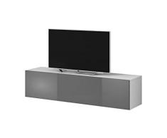 E-Com - TV Board hängend Lowboard Hängeschrank Hängeboard Rocco - 160cm - Grau