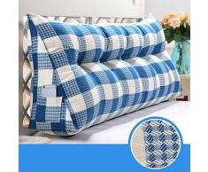 DX Großes Dreieckskissen am Bett, Polsterecke, Lesehilfe, weiches, waschbares Mehrzweck-Sofakopfteil, 5 Farben, 7 Größen (Farbe: E, Größe: 90 cm)