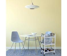 Relaxdays Servierwagen mit 3 abnehmbaren Tabletts, Teewagen, Allzweckwagen mit Rollen, HxBxT: 77,5 x 45 x 29 cm, weiß