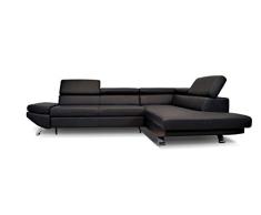 Quattro Meble Echtleder Ecksofa Varsovia 278 x 210 Sofa Couch mit Schlaffunktion, Bettkasten und Kopfstützen Echt Leder Eck Couch viele Farben (Ecke Rechts 278 x 210)