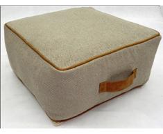 Stoffhocker / Sitzpolster handgewebte Baumwolle mit Griff 50x50x25cm (S7)