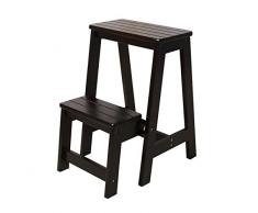 YXZQ Hocker Holz 2-stufige Licht- und Klappleiter Leiter Stabilität Stabilität Leiter Familie Bibliothek Dachboden Doppelleiter Regal Leiter Hocker 2-Schicht Klapphocker A +