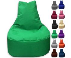 Sitzbag Sitzsack Sessel XL - XXL für Kinder und Erwachsene - In & Outdoor Sitzsäcke Kissen Sofa Hocker Sitzkissen Bodenkissen (XL - 68cm Durchmesser, Grün)