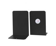 Buchstütze 2 Stück Metall rutschfest Bücher Halter Ständer im bücherregal auf den Schreibtisch für Bibliothek Schule Office Home black Grau