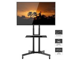 BONTEC Mobile TV Ständer TV Wagen Trolley TV Halterung Standfuß Fernsehtisch für 32-65 LCD LED Plasma TV