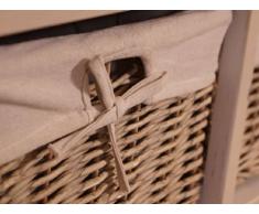 Landhausmöbel-Kommode Provence-Landhaus Schrank - Holz 8 Schubladen Vintage Look creme weiß