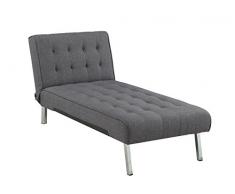 Atlantic Home Collection Liege mit Relax- und Schlaffunktion PIERRE, Chaiselongue, Stoff, Grau