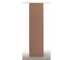 Flächenvorhang Schiebegardine Raumteiler Schiebevorhang Microfaser Microsatin ca.60cm x 245cm - mit Technik Auswahl: hellbraun - nougat