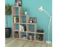 GoodWork4UEu Treppenregal Bücherregal 142 cm Eiche Möbel Regalsysteme Bücherregale & Bücherschränke