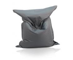 Kinzler S-10137/100 XXL Riesensitzsack, 140x180 cm, neue Styroporkügelchen, Sitzsack Outdoor Indoor, in vielen verschiedenen Farben, mit Innensack, anthrazit